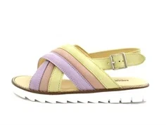Angulus lilac/peach/light gul sandal med spænde